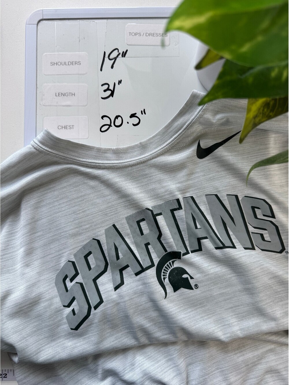 Nike Michigan State Spartans Dri-FIT T-Shirt Mens L Gray College Athletic Gear - Picture 7 of 8